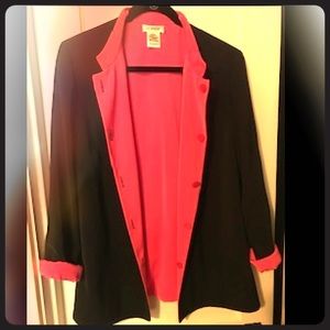 Like New Reversible Black and Pink Blazer.